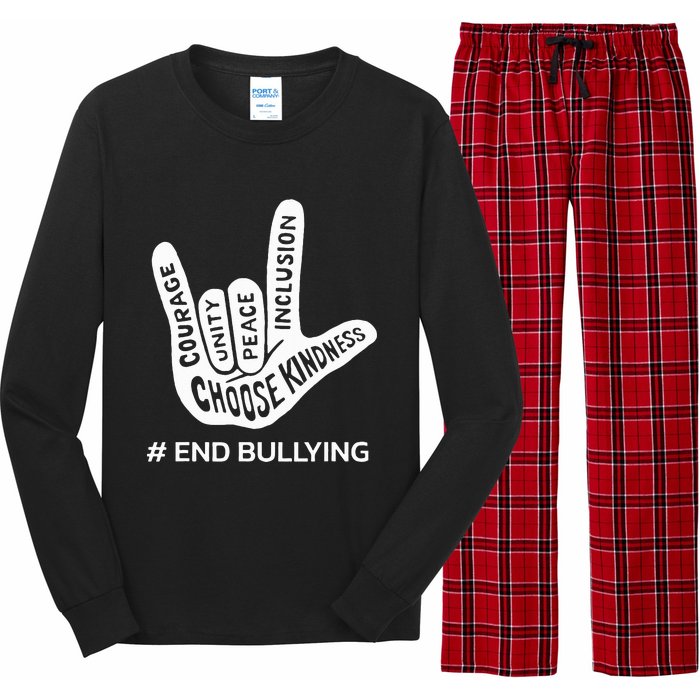 Unity Day Orange Anti Bullying Peace Love Sign Language Long Sleeve Pajama Set