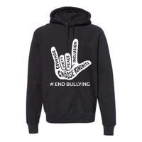 Unity Day Orange Anti Bullying Peace Love Sign Language Premium Hoodie