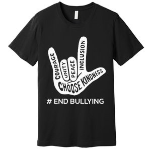 Unity Day Orange Anti Bullying Peace Love Sign Language Premium T-Shirt