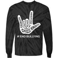 Unity Day Orange Anti Bullying Peace Love Sign Language Tie-Dye Long Sleeve Shirt