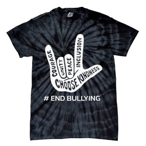 Unity Day Orange Anti Bullying Peace Love Sign Language Tie-Dye T-Shirt