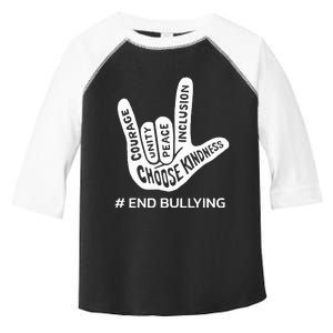 Unity Day Orange Anti Bullying Peace Love Sign Language Toddler Fine Jersey T-Shirt