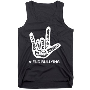 Unity Day Orange Anti Bullying Peace Love Sign Language Tank Top