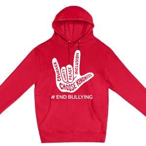 Unity Day Orange Anti Bullying Peace Love Sign Language Premium Pullover Hoodie