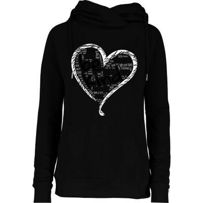 Unity Day Orange Heart Be Kind Anti Bullying Gift Womens Funnel Neck Pullover Hood