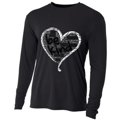 Unity Day Orange Heart Be Kind Anti Bullying Gift Cooling Performance Long Sleeve Crew