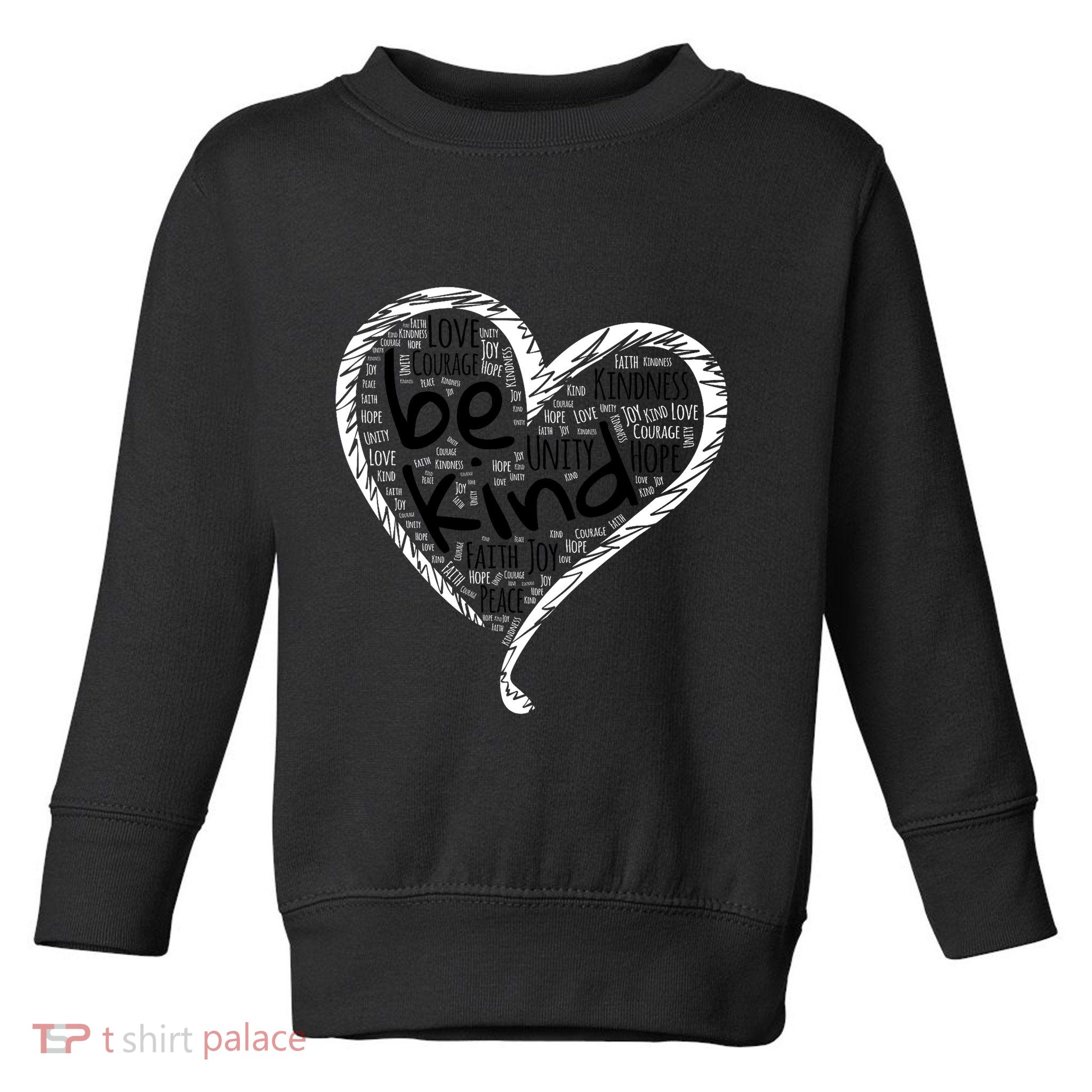 Unity Day Orange Heart Be Kind Anti Bullying Gift Toddler Sweatshirt