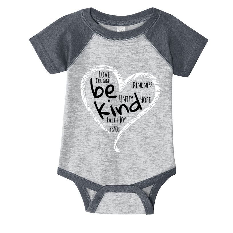 Unity Day Orange Heart Be Kind Anti Bullying Gift Infant Baby Jersey Bodysuit
