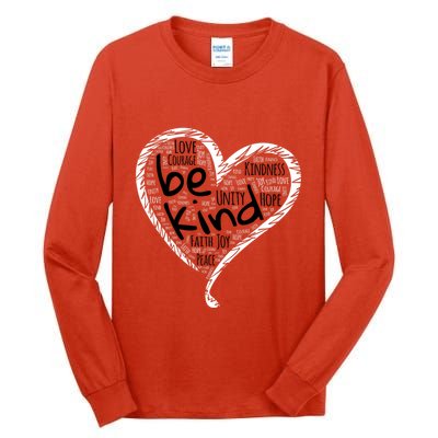 Unity Day Orange Heart Be Kind Anti Bullying Gift Tall Long Sleeve T-Shirt