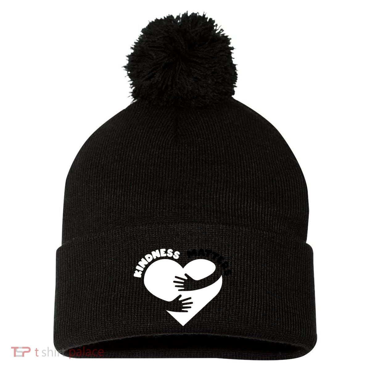 Unity Day Orange Anti Bullying Kindness Matters Pom Pom 12in Knit Beanie