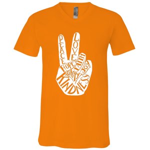 Unity Day Orange Kindness Antibulliyng Be Kind Teacher V-Neck T-Shirt