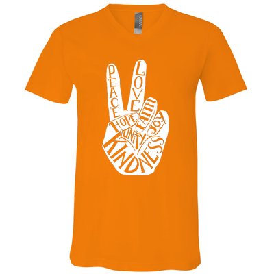 Unity Day Orange Kindness Antibulliyng Be Kind Teacher V-Neck T-Shirt