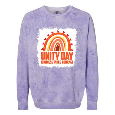 Unity Day Orange Kindness Takes Courage Unity Day Kids Colorblast Crewneck Sweatshirt