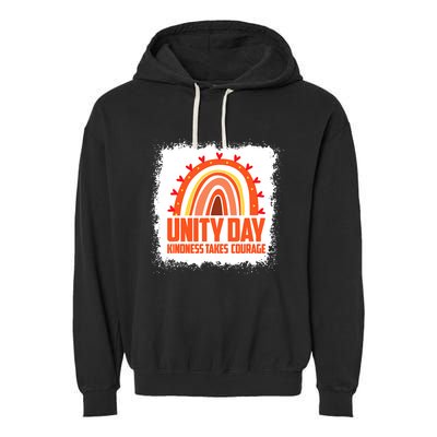 Unity Day Orange Kindness Takes Courage Unity Day Kids Garment-Dyed Fleece Hoodie