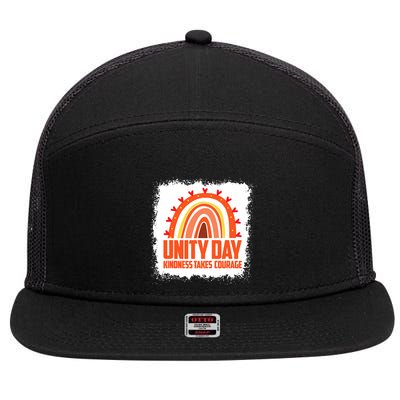 Unity Day Orange Kindness Takes Courage Unity Day Kids 7 Panel Mesh Trucker Snapback Hat