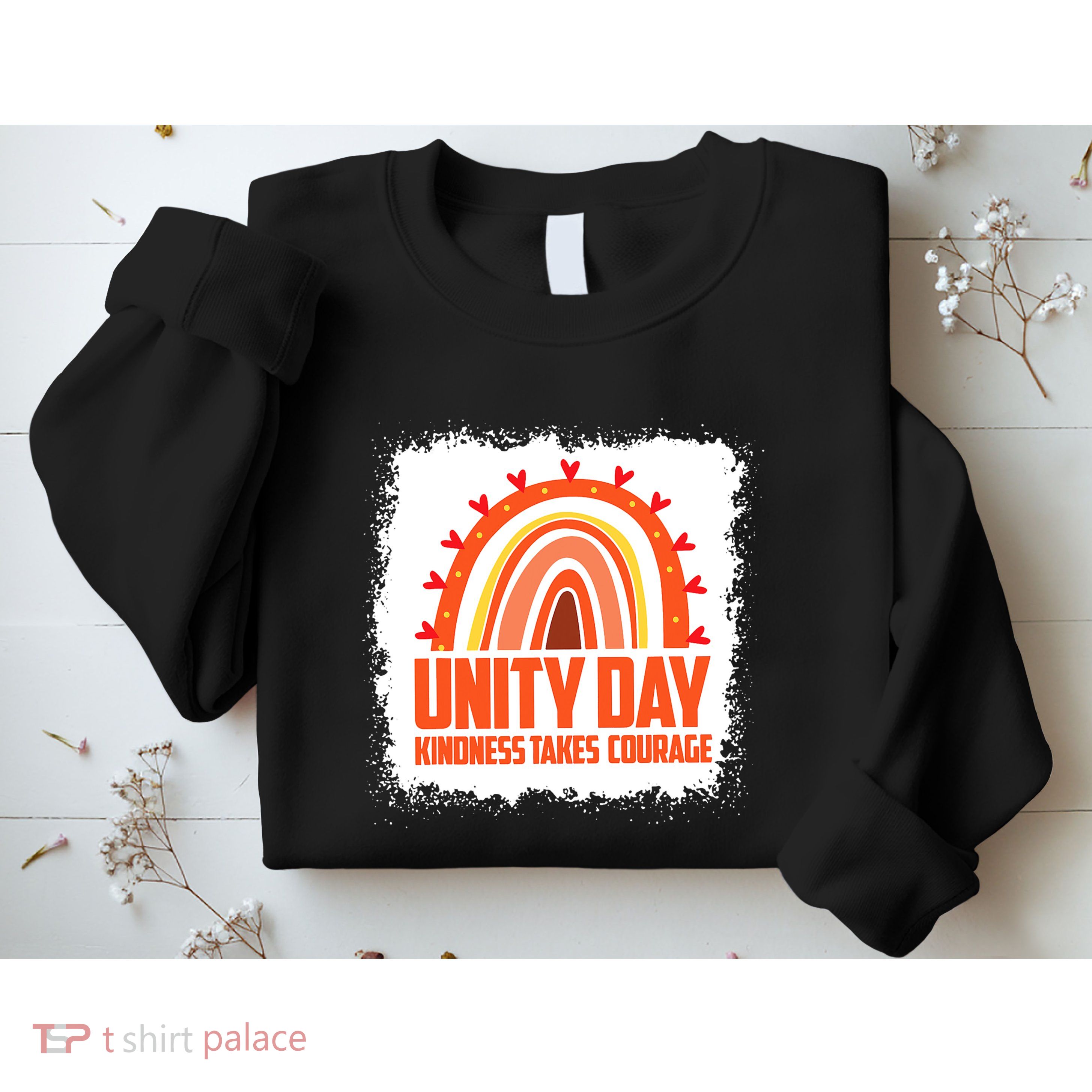Unity Day Orange Kindness Takes Courage Unity Day Kids Sweatshirt