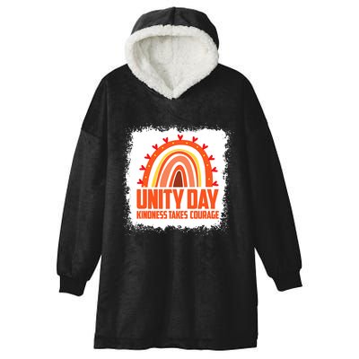 Unity Day Orange Kindness Takes Courage Unity Day Kids Hooded Wearable Blanket
