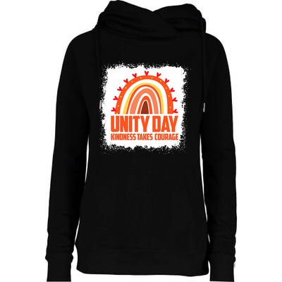 Unity Day Orange Kindness Takes Courage Unity Day Kids Womens Funnel Neck Pullover Hood