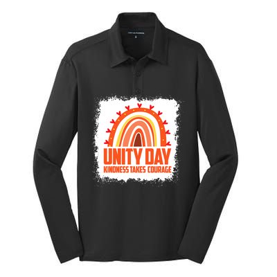 Unity Day Orange Kindness Takes Courage Unity Day Kids Silk Touch Performance Long Sleeve Polo