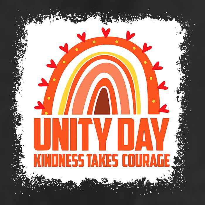 Unity Day Orange Kindness Takes Courage Unity Day Kids Large Microfiber Waffle Golf Towel