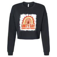 Unity Day Orange Kindness Takes Courage Unity Day Kids Cropped Pullover Crew