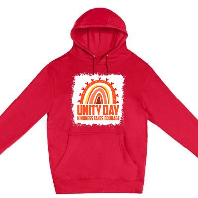 Unity Day Orange Kindness Takes Courage Unity Day Kids Premium Pullover Hoodie