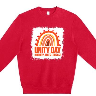 Unity Day Orange Kindness Takes Courage Unity Day Kids Premium Crewneck Sweatshirt