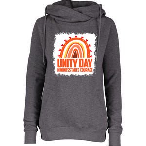 Unity Day Orange Kindness Takes Courage Unity Day Kids Womens Funnel Neck Pullover Hood