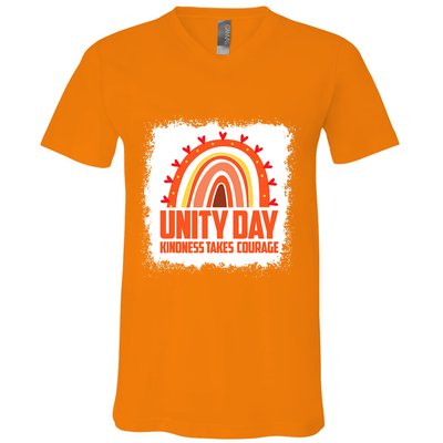 Unity Day Orange Kindness Takes Courage Unity Day Kids V-Neck T-Shirt