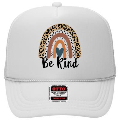 Unity Day Orange Anti Bullying Be Kind High Crown Mesh Back Trucker Hat