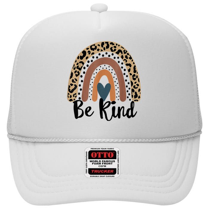 Unity Day Orange Anti Bullying Be Kind High Crown Mesh Back Trucker Hat