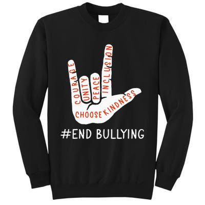 Unity Day Orange Anti Bullying Love Peace Inclusion Teachers Sweatshirt