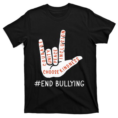 Unity Day Orange Anti Bullying Love Peace Inclusion Teachers T-Shirt