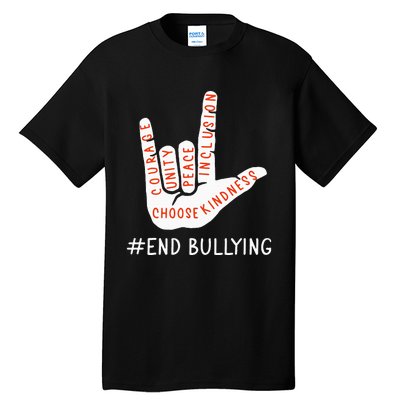 Unity Day Orange Anti Bullying Love Peace Inclusion Teachers Tall T-Shirt