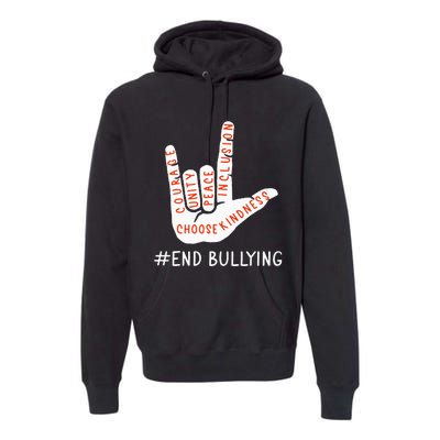 Unity Day Orange Anti Bullying Love Peace Inclusion Teachers Premium Hoodie