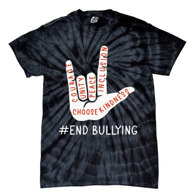 Unity Day Orange Anti Bullying Love Peace Inclusion Teachers Tie-Dye T-Shirt