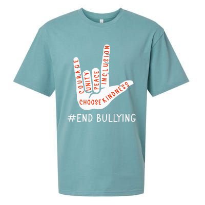 Unity Day Orange Anti Bullying Love Peace Inclusion Teachers Sueded Cloud Jersey T-Shirt