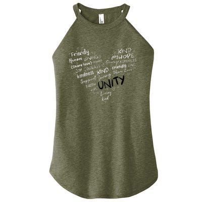 UNITY DAY Orange Heart Anti Bullying Kindness Teacher Women's Perfect Tri Rocker Tank