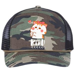 Unity Day Orange Cat Be Kind Anti Bullying Gift And Be kind Retro Rope Trucker Hat Cap