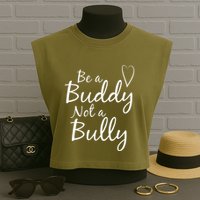 UNITY DAY Orange Be A Buddy Not A Bully Anti Bullying Garment-Dyed Women's Muscle Tee