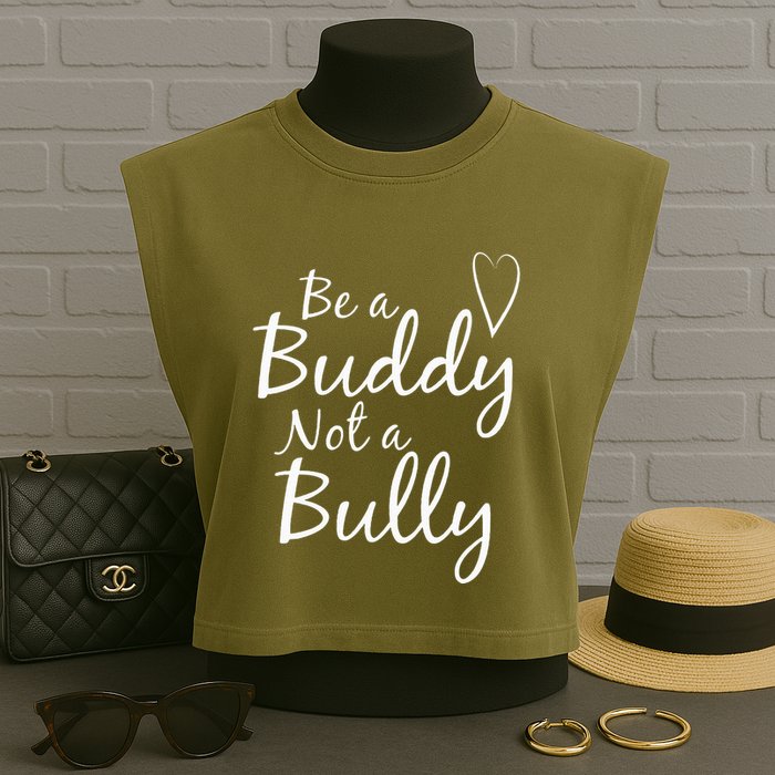 UNITY DAY Orange Be A Buddy Not A Bully Anti Bullying Garment-Dyed Women's Muscle Tee