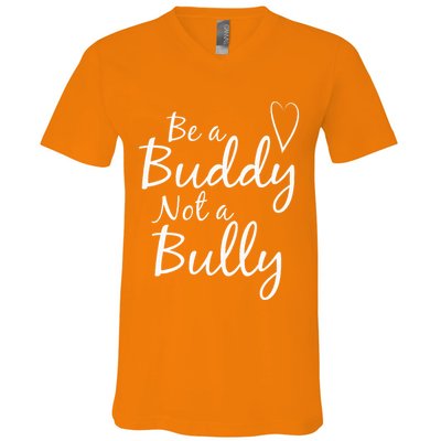UNITY DAY Orange Be A Buddy Not A Bully Anti Bullying V-Neck T-Shirt