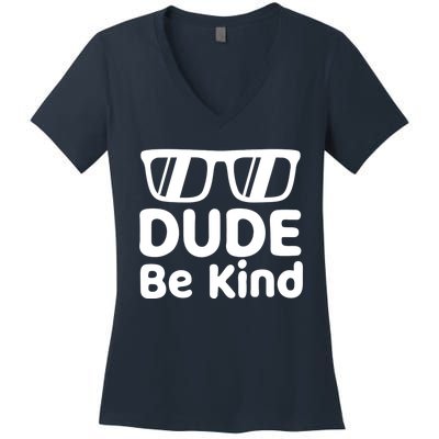 Unity Day Orange 2024 For Dude Be Kind Women's V-Neck T-Shirt