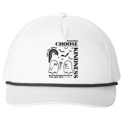 Unity Day Orange Halloween Boo Ghost Choose Kindness Snapback Five-Panel Rope Hat