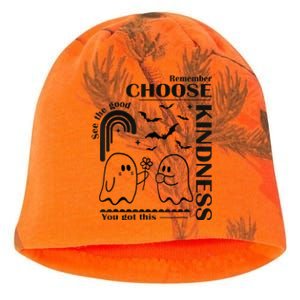 Unity Day Orange Halloween Boo Ghost Choose Kindness Kati - Camo Knit Beanie