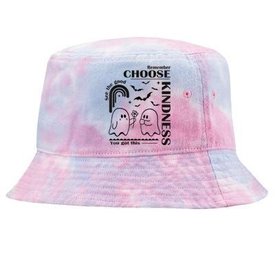 Unity Day Orange Halloween Boo Ghost Choose Kindness Tie-Dyed Bucket Hat