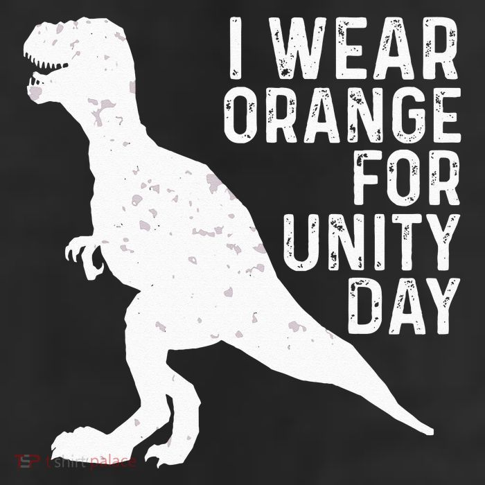 Unity Day Orange Kids Unity Day Dinosaur Garment-Dyed Fleece Hoodie