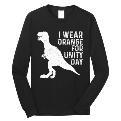 Unity Day Orange Kids Unity Day Dinosaur Long Sleeve Shirt