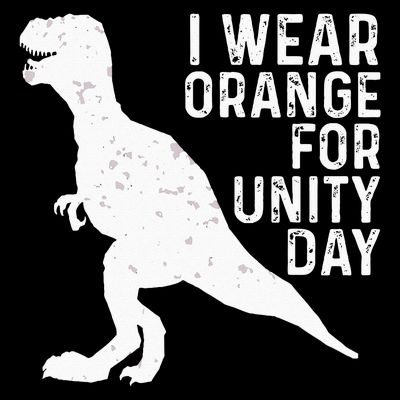 Unity Day Orange Kids Unity Day Dinosaur T-Shirt