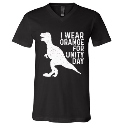 Unity Day Orange Kids Unity Day Dinosaur V-Neck T-Shirt